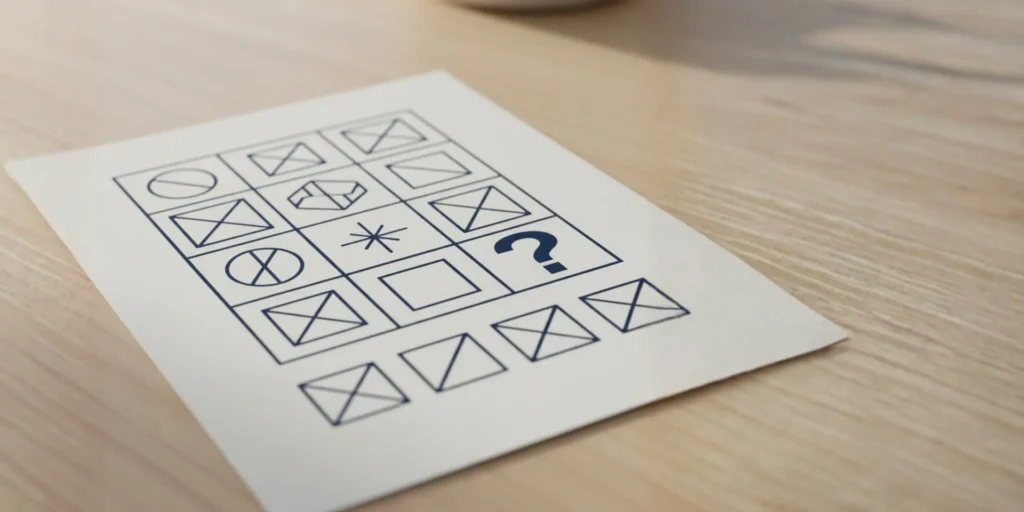 abstract pattern reasoning puzzle example